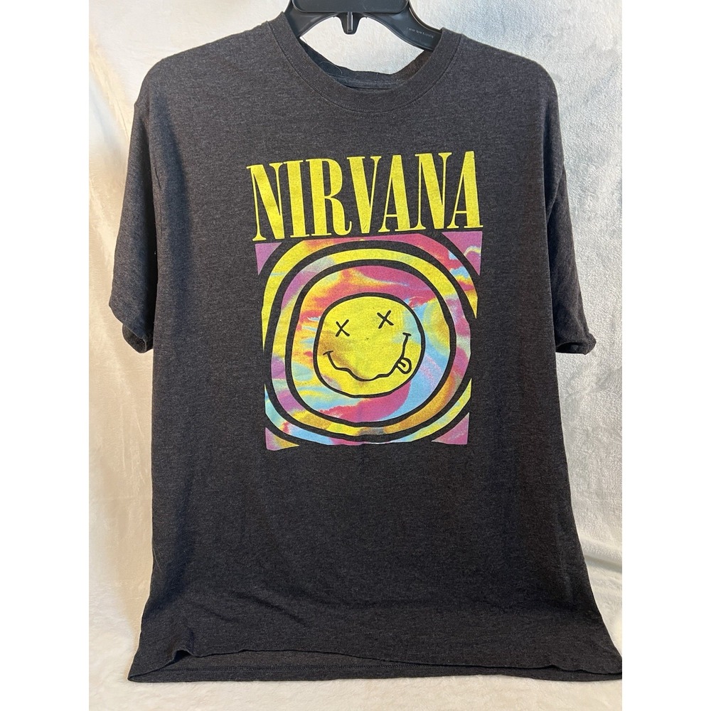 Nirvana Rainbow Smiley Face Official T-shirt 2XL